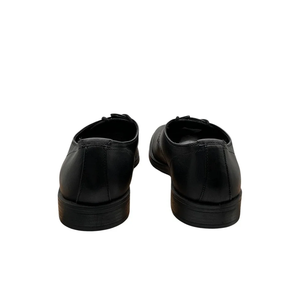 Calvin Klein Mens Brodie Black Leather Derby Dress Shoes 11M Oxfords Formal
